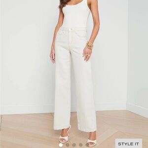 NWOT L'AGENCE Cream Flare Jeans Size 27